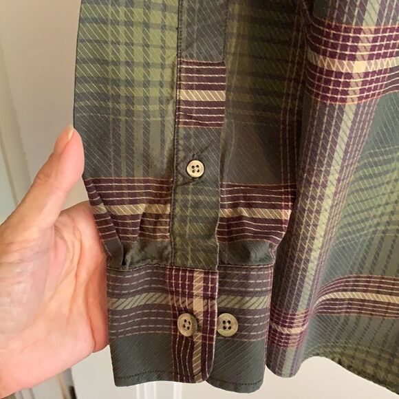Turnbury green & maroon plaid shirt - Picture 6 of 8